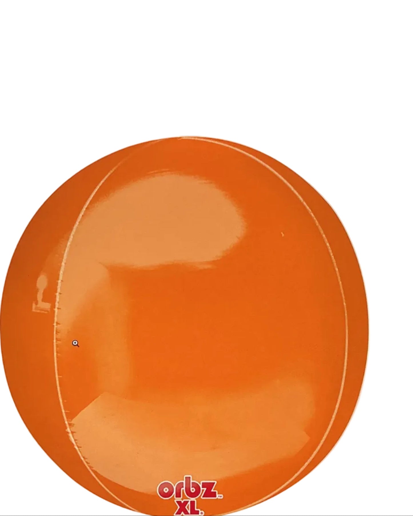 Orange orbz XL balloon on a white background