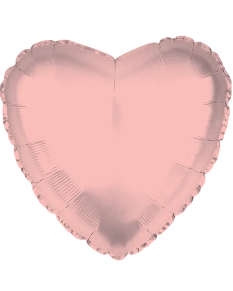 Heart-shaped pink balloon on a white background