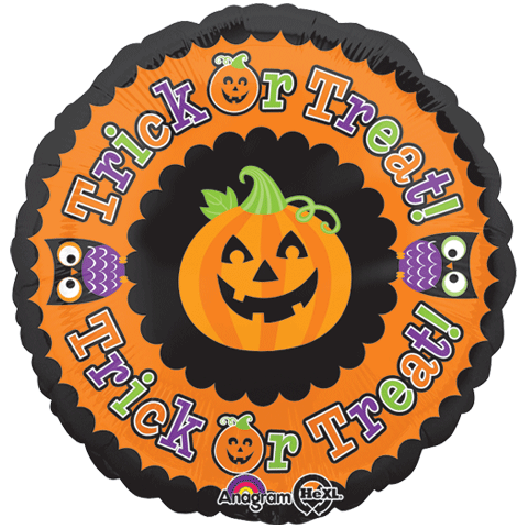 18" Trick or Treat Pumpkin Foil Balloon