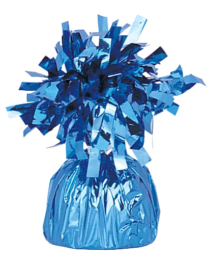 6 oz Light Blue Foil Wrapped Balloon Weight