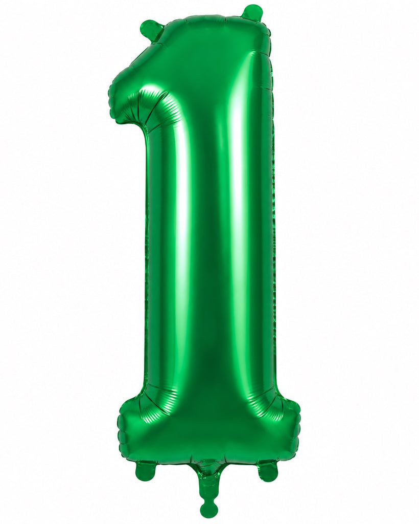34"Number 1 Green Foil Balloon