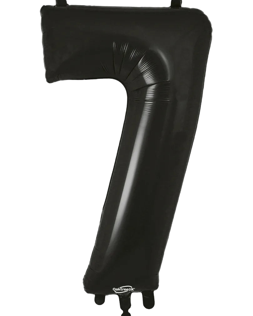 34"Black Number 7 Foil Balloon