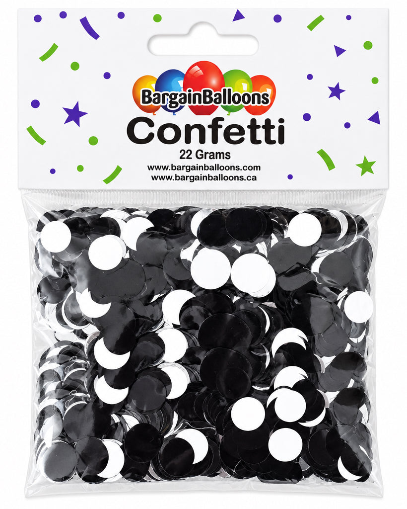 WhitE & Black Balloon Confetti Dots 22 Grams