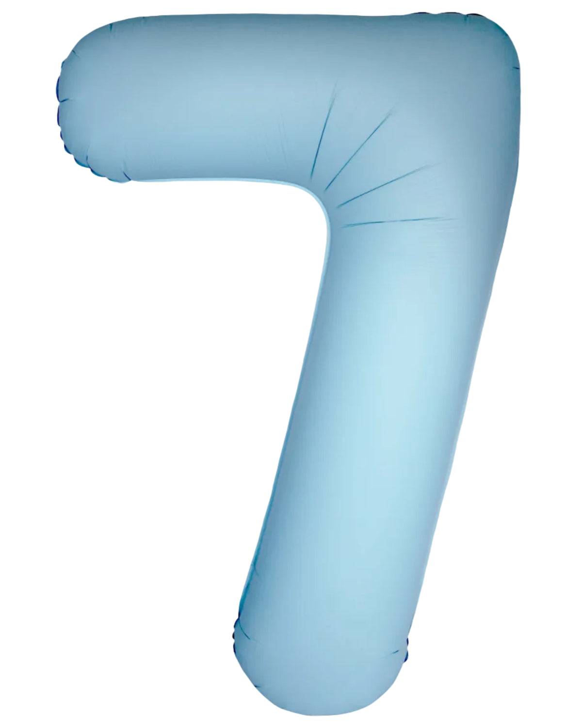 34"Number 7 Matte Baby Blue Foil Balloon