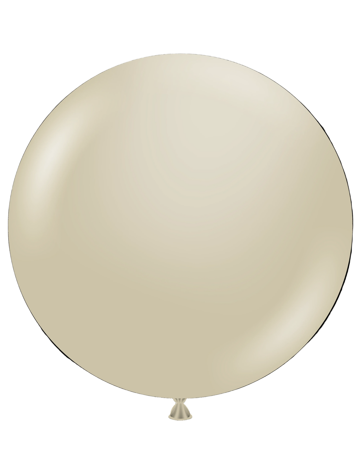 Large beige balloon on a white background