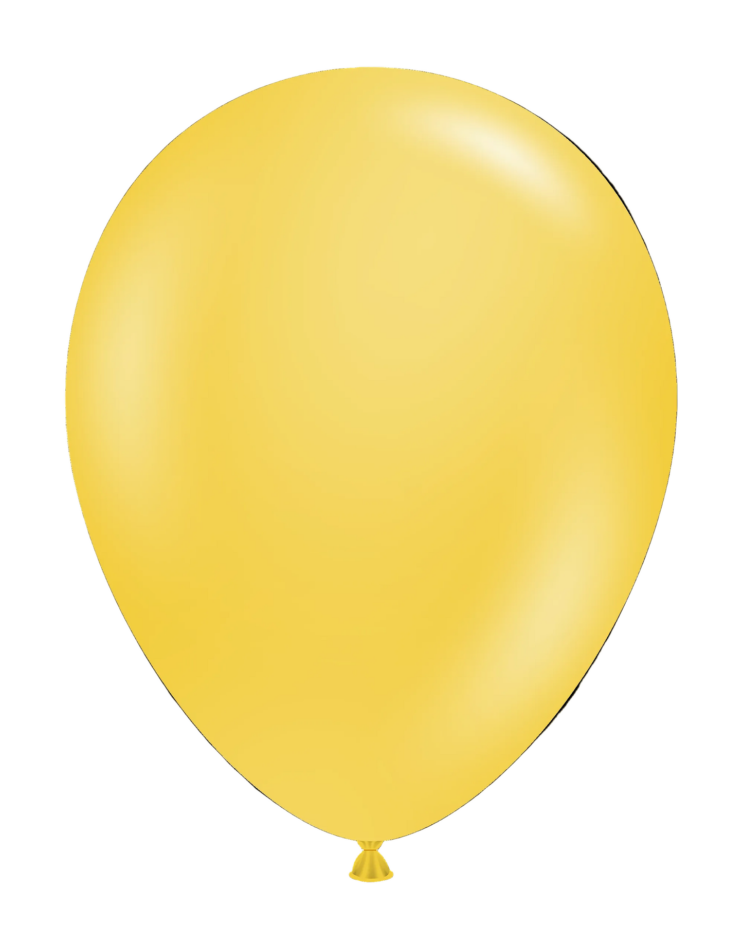 Yellow balloon on a white background