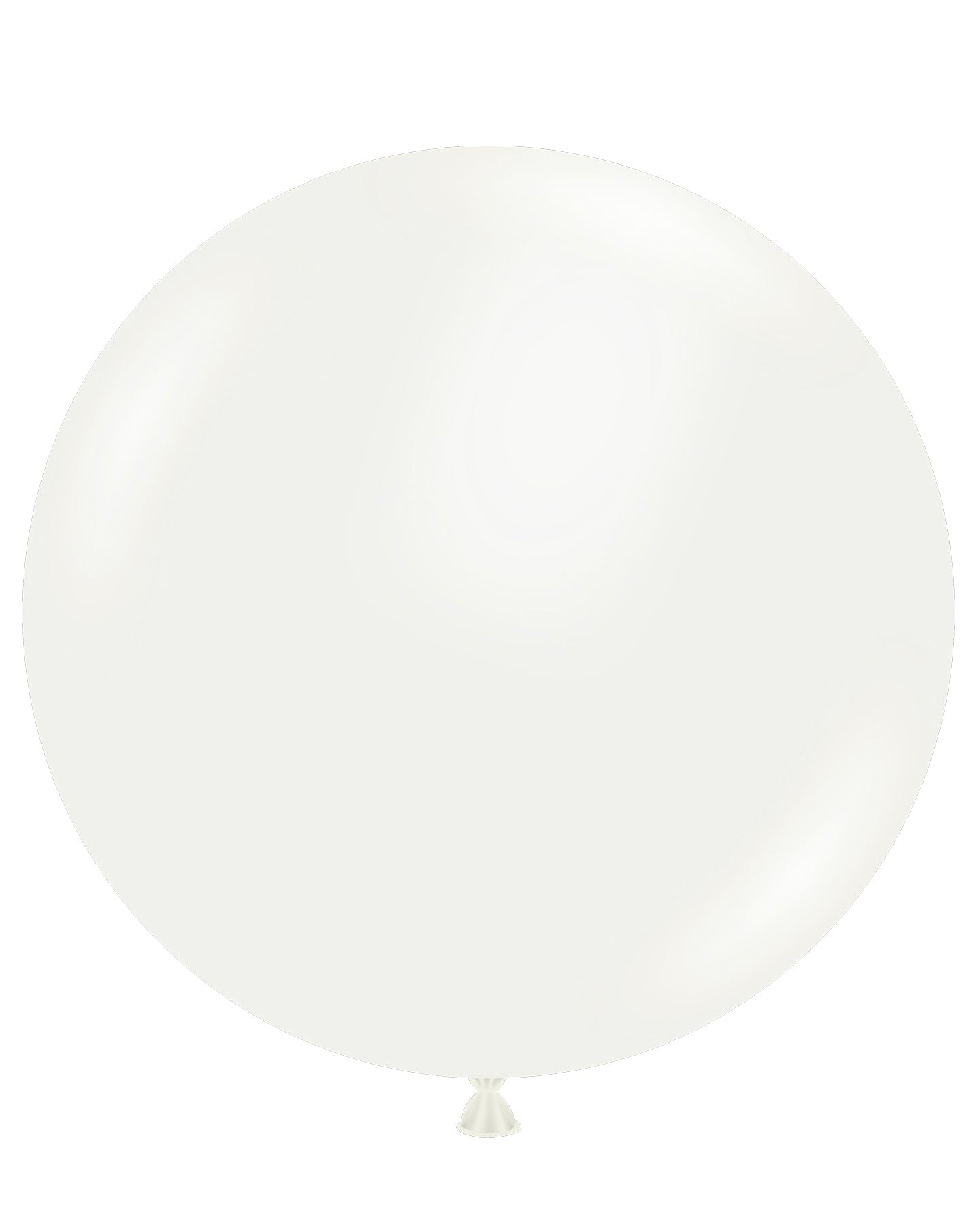 Single white balloon on a white background