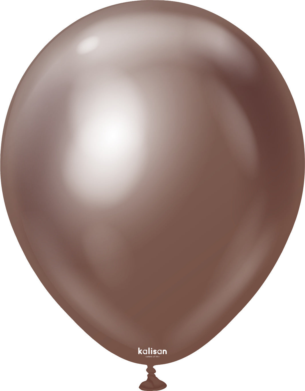 Kalisan 12"Latex Mirror Chocolate Brown 50CT Balloons