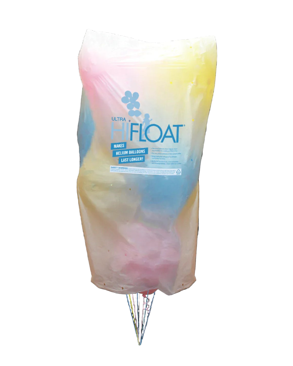 Pastel-colored cotton candy with 'Float' branding on a white background