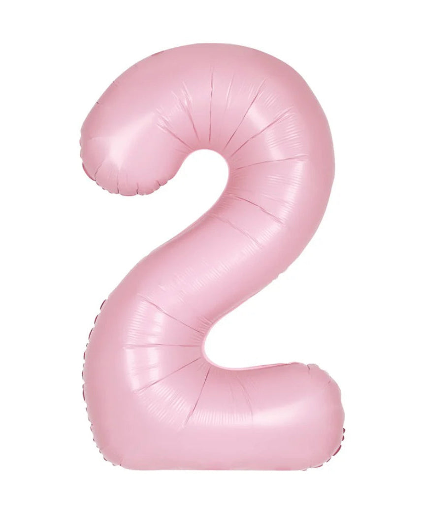Pastel Pink Number 2 Foil Balloon