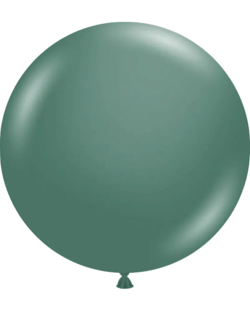 Large green balloon on a white background