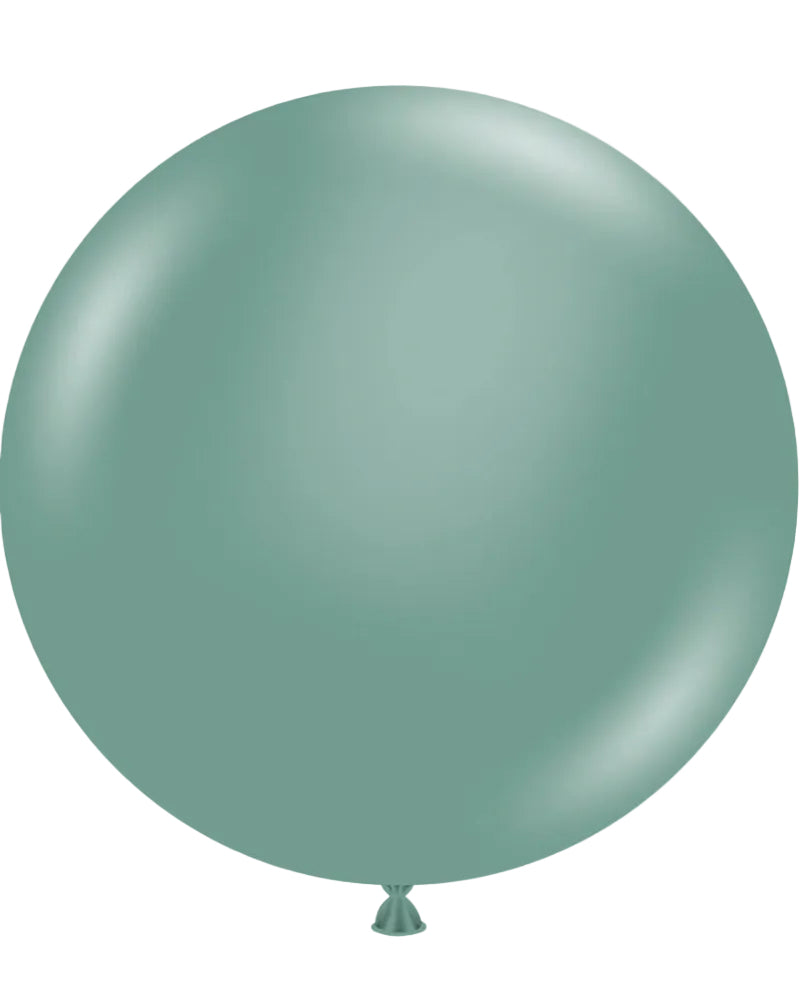 Large green balloon on a white background