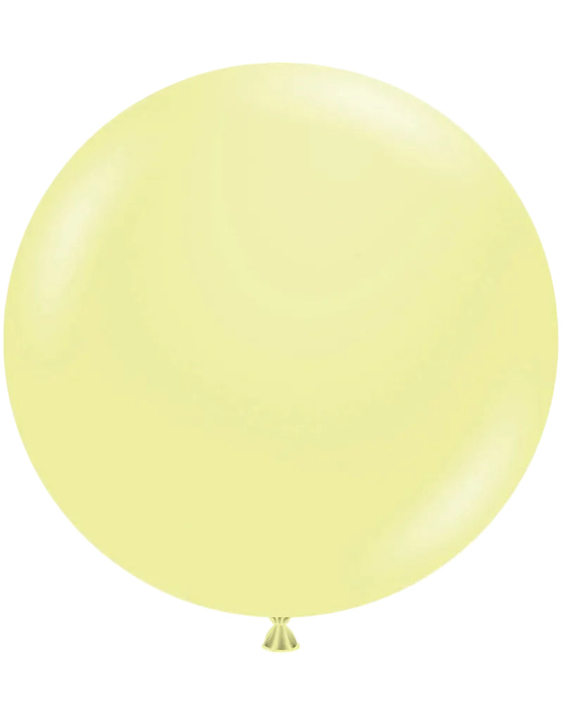 Large yellow balloon on a white background