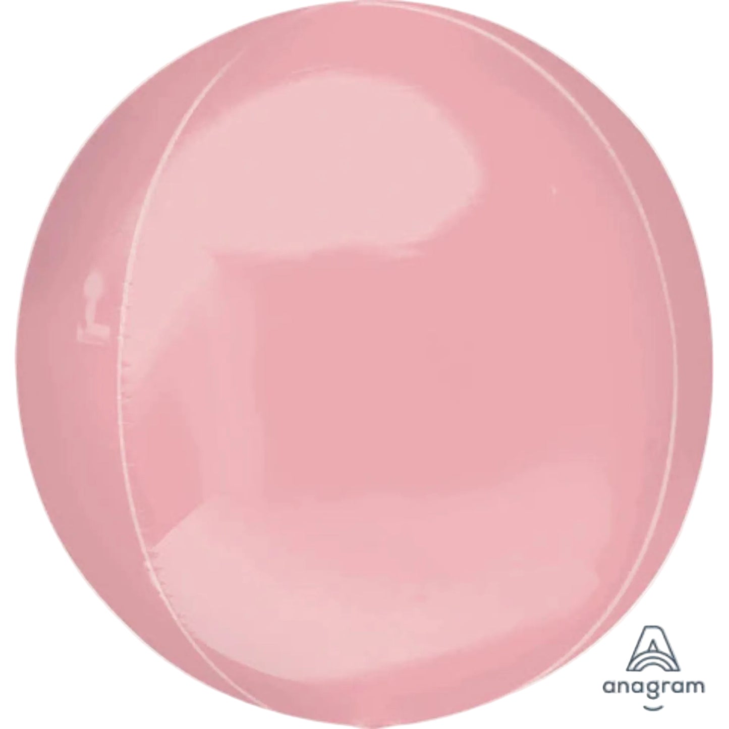 Pink balloon with Anagram logo on a white background