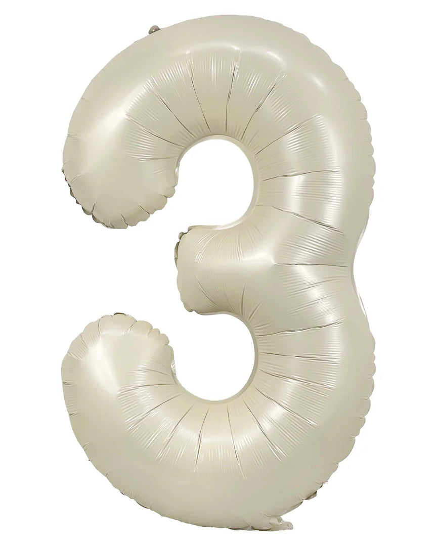 Cream Foil Number 3'