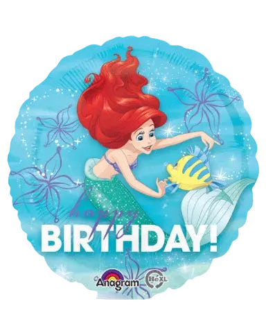 Ariel Dream Big Happy Birthday Foil Balloon