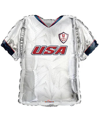 Translucent sports jersey with 'USA' branding on a white background