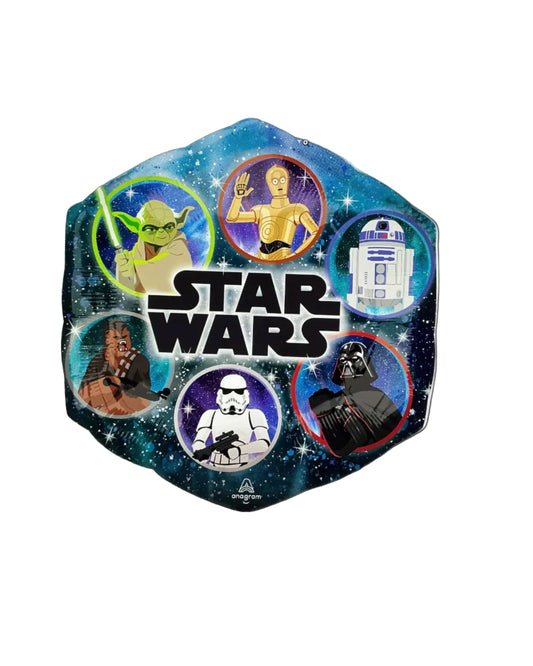 Star Wars-themed design on a digital device screen