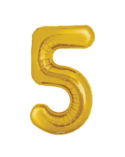 Foil Number  5 Gold