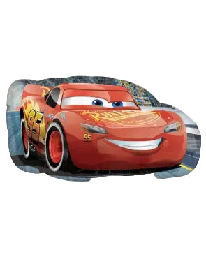Cartoon car with a smiling face on a white background