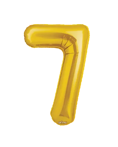 Gold number 7 Foil balloon