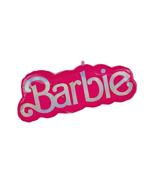 Barbie logo on a digital screen