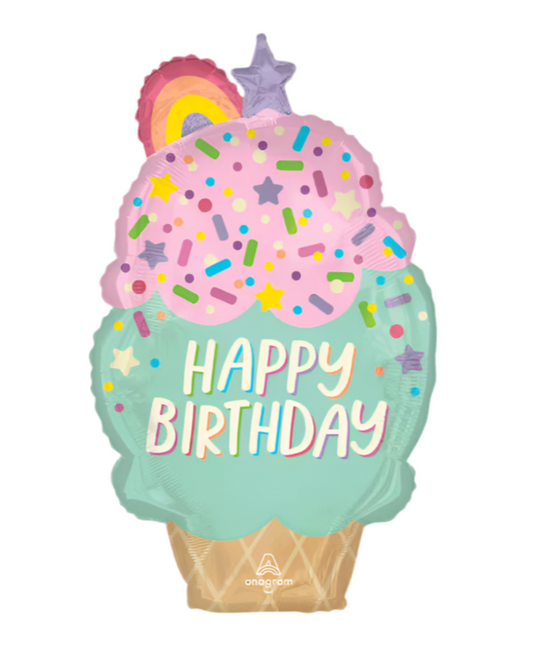 Happy Birthday Ice Cream Cone