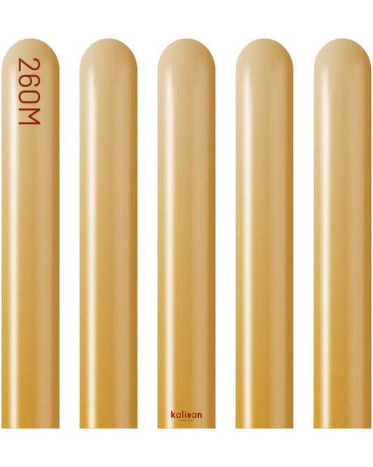 260K Kalisan Mirror Gold Twisting 50CT Balloons