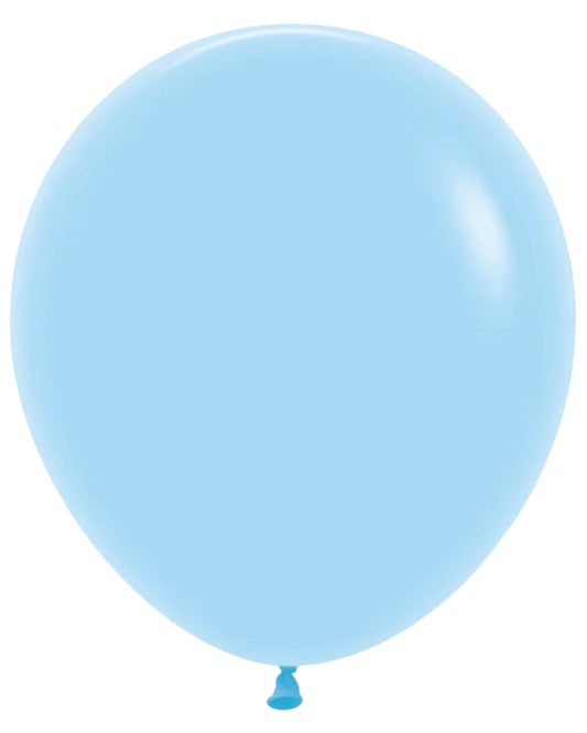 Sempertex 18"Latex Pastel Matte Blue 25CT Balloons