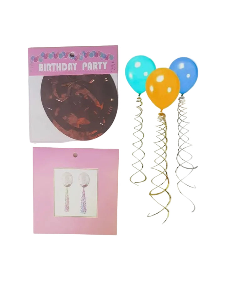 Gold Spiral Balloon Tail