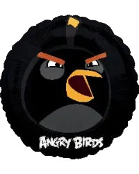 18"Angry Birds Black Bird Mylar Balloon