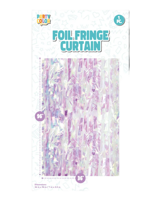 36x96"Iridescent Foil Fringe Tinsel Curtain Backdrop