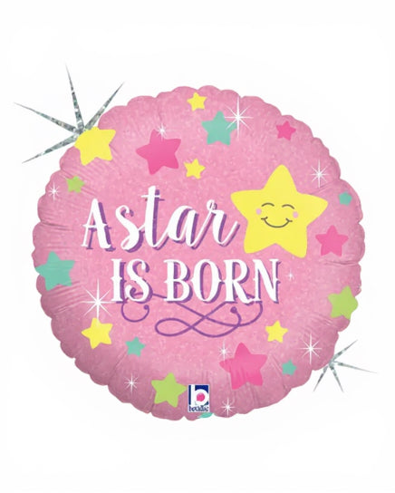 18" Holographic A Star Is Born Girl Foil Balloon