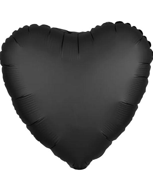 Black heart-shaped balloon with Anagram logo on a white background