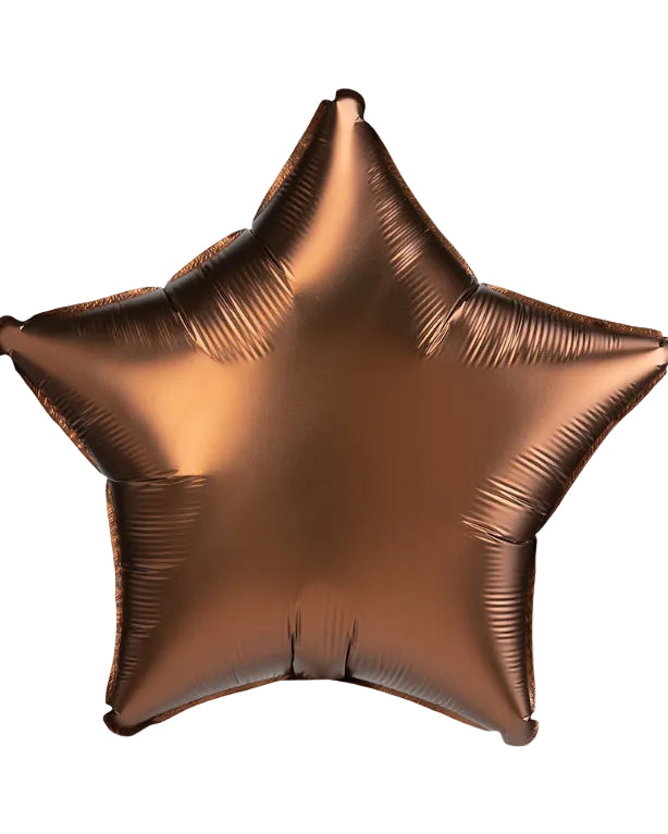 Satin Luxe Cocoa Star Foil Balloon