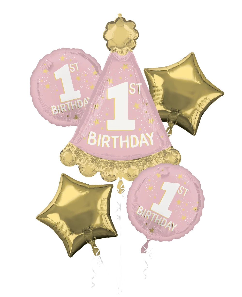 Little Miss One-derful 1st Birthday Foil Balloon Bouquet