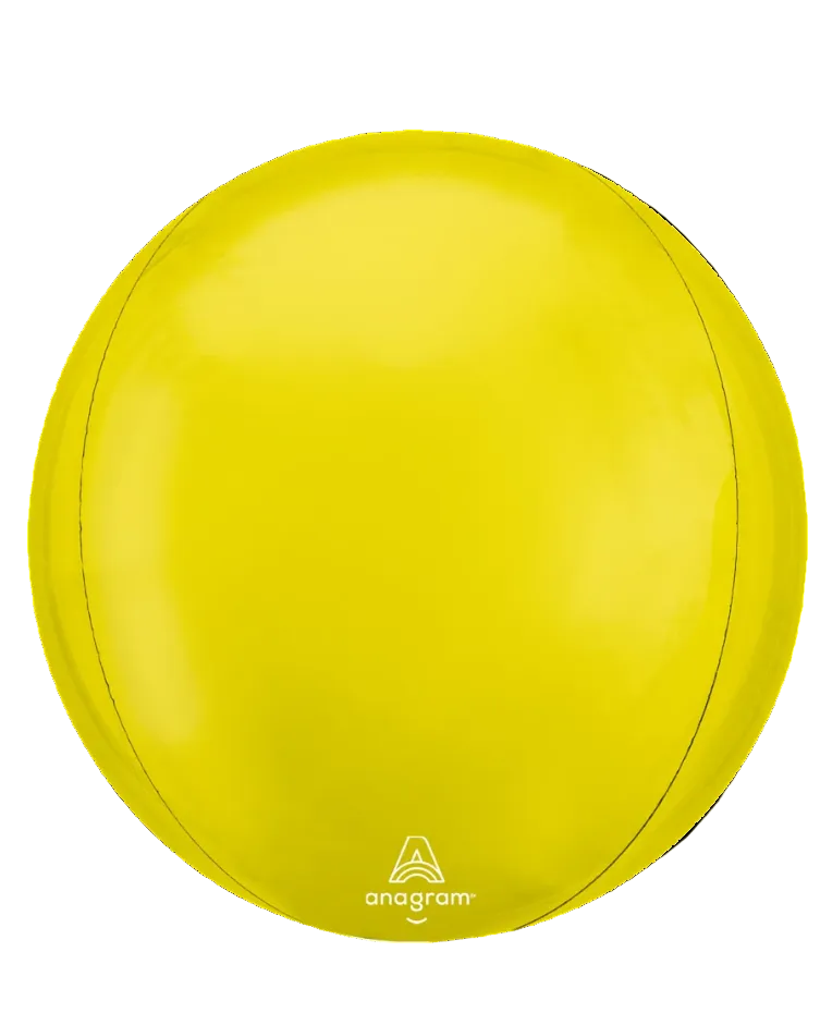 16"Jumbo Orbz Yellow Foil Balloon