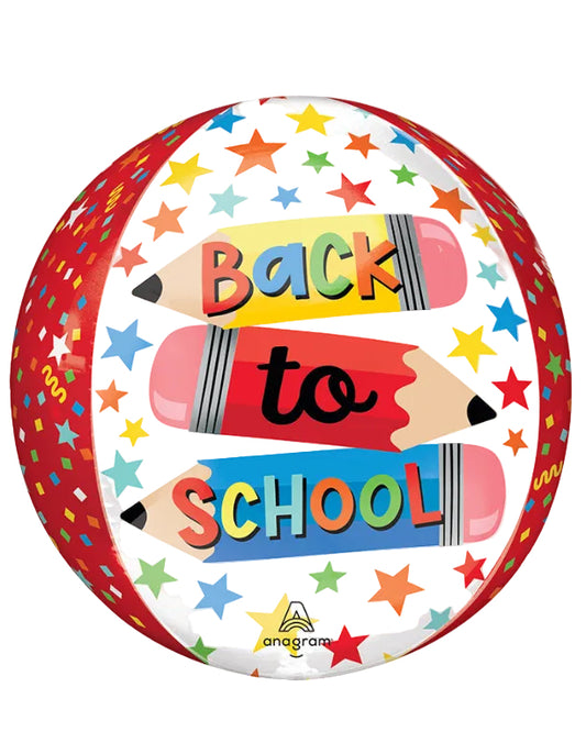 Back To School Orbz Foil Balloon