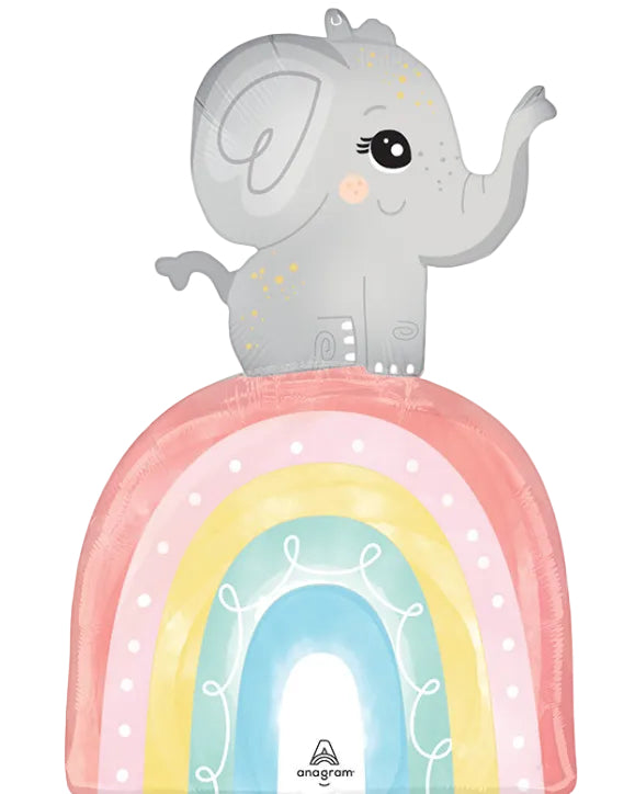 Satin Baby Elephant Foil Balloon