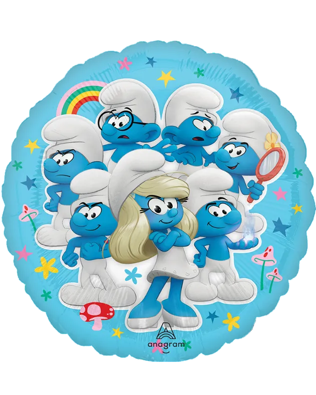 Balloon with Smurf characters and Anagram logo