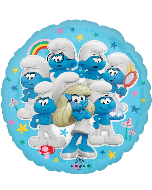 Balloon with Smurf characters and Anagram logo