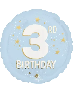 18" Little Mister 3rd Birthday Foil Balloon