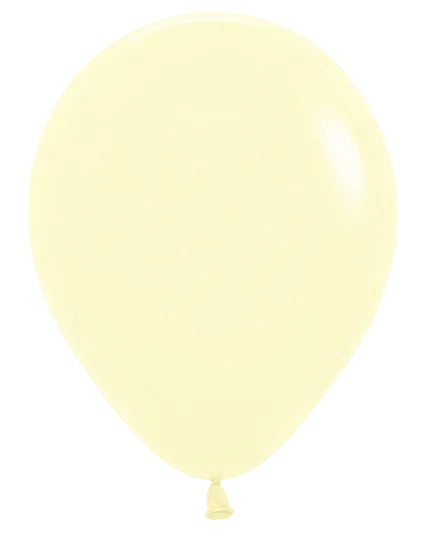 Sempertex 5"Latex Pastel Matte Yellow 100CT Balloons