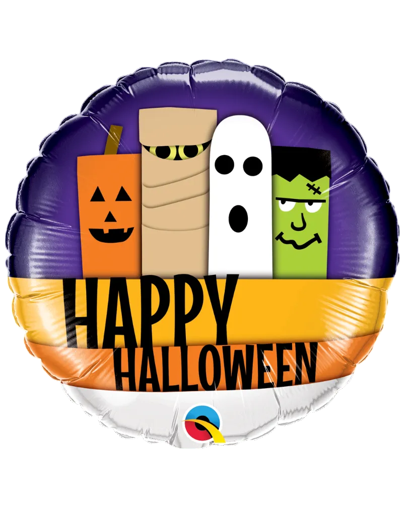 18" Halloween Line-Up Foil Balloon