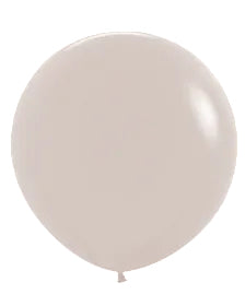 Beige balloon on a white background