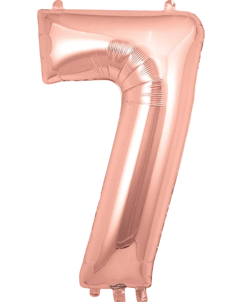 34"Rose Gold Number 7 Foil Balloon