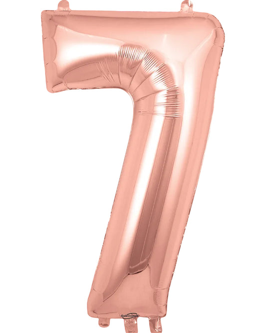 34"Rose Gold Number 7 Foil Balloon