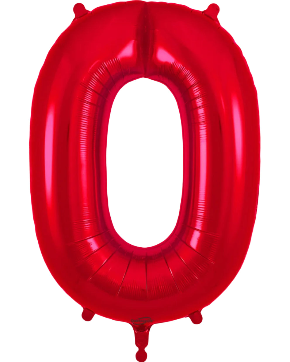 34"Number 0 Red Foil Balloon
