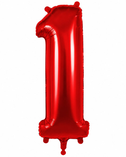 34"Number 1 Red Foil Balloon
