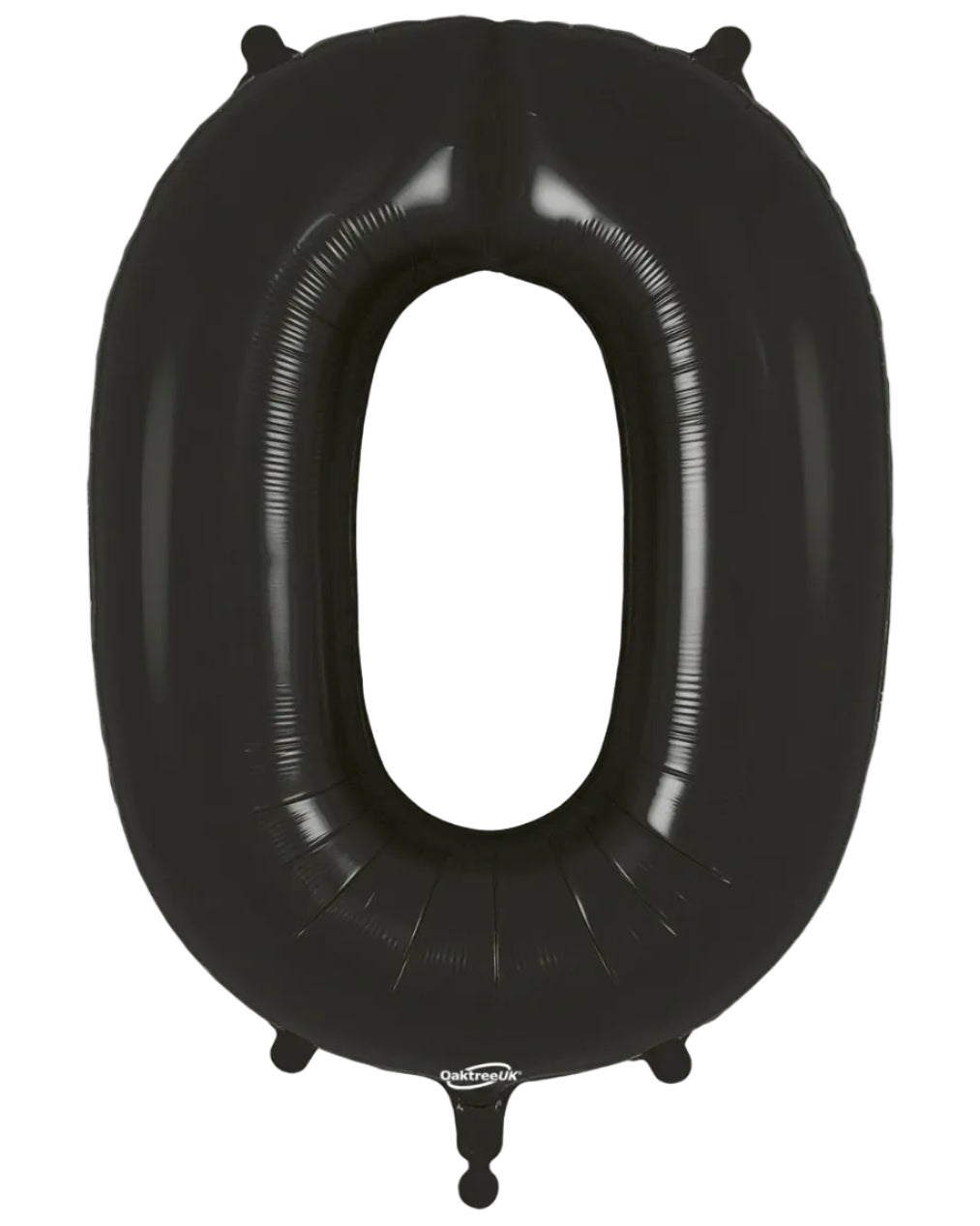 34"Black Number 0 Foil Balloon